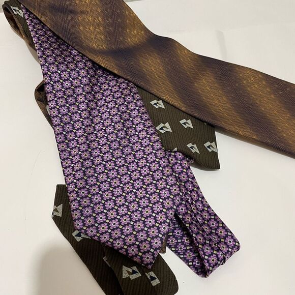 Lot of 3 Men’s Designer Silk Ties Giorgio Armani - Picture 8 of 8